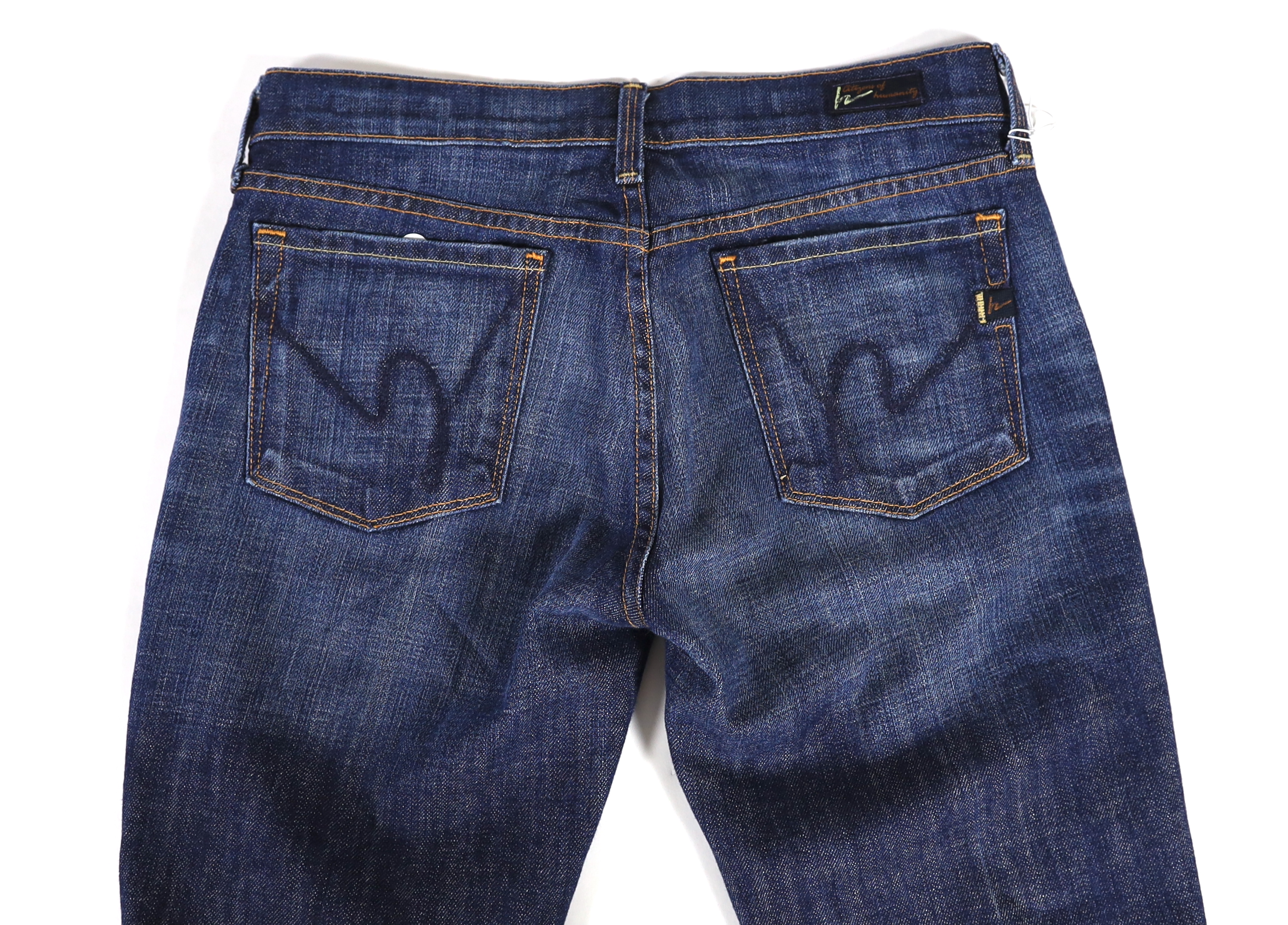 Three pairs of 7 All Mankind lady's jeans size 28